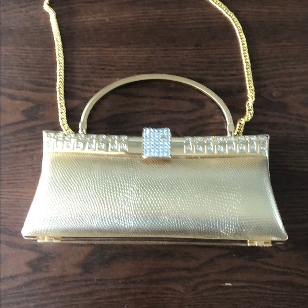 Small gold evening bag